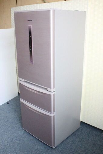 パナソニック 3ドア冷凍冷蔵庫 321L 自動製氷 NR-C32CM-P シャイニングピンク 2014年製 Panasonic 冷蔵庫 中古家電 店頭引取歓迎 R3889)
