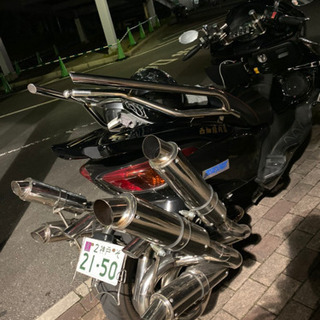3本出しマフラー　フォルツァz mf08 前期　カスタム　ロンホイ　値下げ受付中の画像