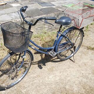 時計付き買い物用自転車 24インチ 