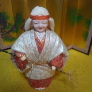 高砂人形 寿縁起物 木目込み人形の画像