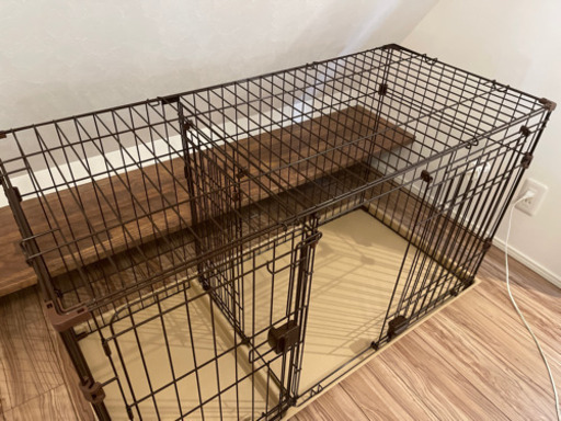 ケージ　犬　トイレ別　屋根付き