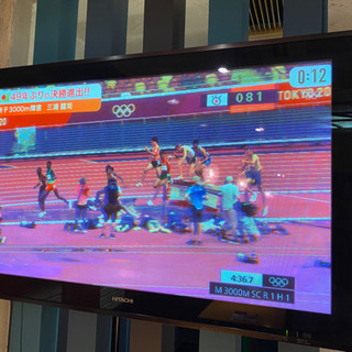 【差し上げます】HITACHI 42インチプラズマテレビ+専用壁掛金具の画像