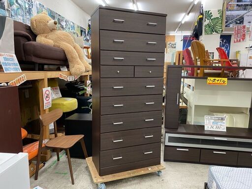 一気に収納！【愛品館 江戸川店】　ハイチェスト　チェスト　ID:155-017931-007　配送可＆代引き配送可