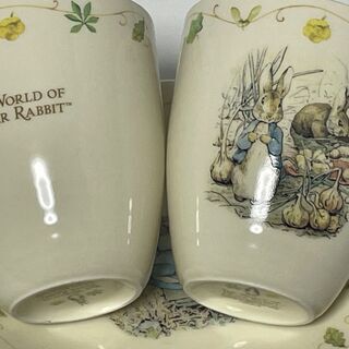 ★ピーターラビットファン必見！★ピーターラビットのペアカップソーサー【中古未使用品】の画像