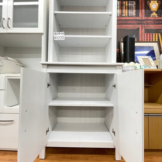 美品☆イケアIKEA☆ハイキャビネット 扉付, ホワイト80x190 cm