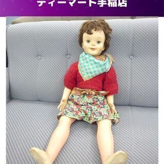 レトロ スリープアイ 人形 長さ約80ｃｍ 女の子 ドール まば...