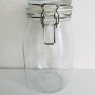 IKEA KORKEN 蓋付きガラス容器　1.8L
