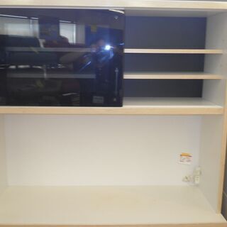 k400☆食器棚・レンジボード☆ホワイトウッド調☆幅1160㎜☆近隣配達、設置可能