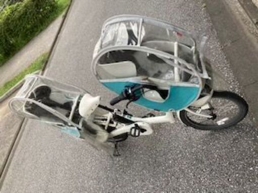 子供乗せ電動自転車（ブリヂストン、ビッケ）チャイルドシートのレイン 