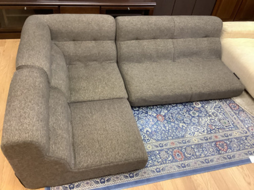 【リサイクルサービス八光　田上店　】ローソファ　3人掛け