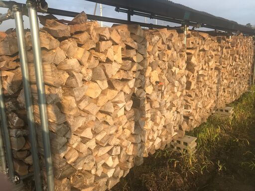 薪ストーブ 薪割済100% 榎 エノキ 薪 1棚 ②