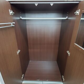 ニトリ ワードローブ ブラウン 上下分割タイプ【トレファク上福岡】