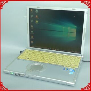 日本製 Windows10 ノートパソコン 12型 Panasonic CF-T9JWFCDS 中古動作良品 Core2Duo 4GB 320G 無線LAN Wi-Fi Office済 即使用可能