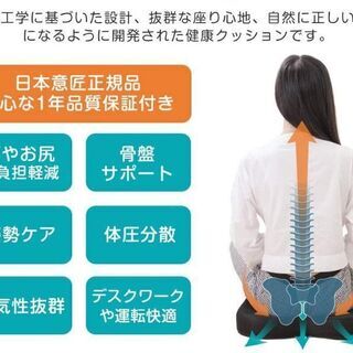 腰痛・痔疾の方にすすめたい座布団。 低反発＆穴空きで座り心地抜群！ 自宅・オフィス/ 自動車/ 車椅子/座椅子　洗えるカバーは滑り止め付き。痔持ちの方への画像