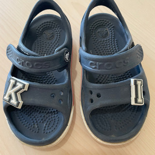 クロックス　キッズサンダル　crocs 14cm ６インチ　ネイビーの画像