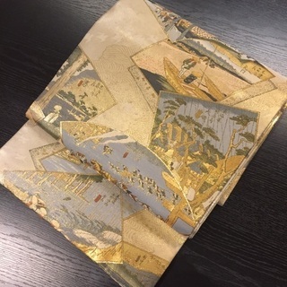 新品未使用 東海道五拾三次 正絹 丸帯