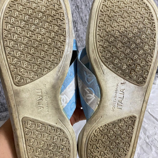 ドルチェ&ガッバーナ　サンダル　ブルー　ホワイト　激安　サイズ7