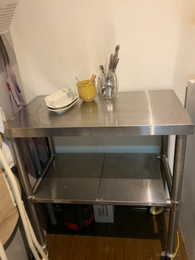 業務用ステンレス棚　キャスター付き