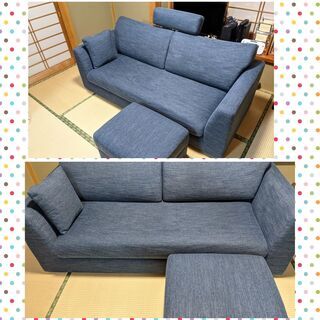 ☆クリーニング済☆ 引き取り歓迎！ ニトリ 布張りソファ 3人用...