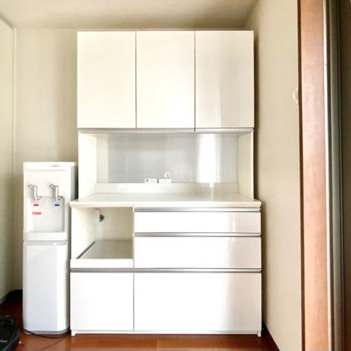 しろ 【美品】パモウナ キッチンボード 幅120㎝ パモウナ］ キッチンボード RU RU－1202R SN [幅