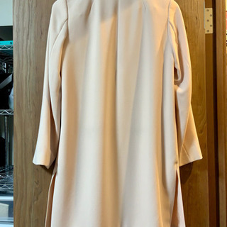 ロングコート ノーカラーコートの画像