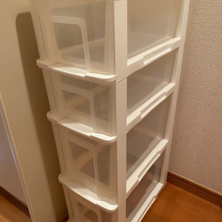 ※受取人決定※便利な収納プラスチックケース4段（収納ケース,収納棚）の画像