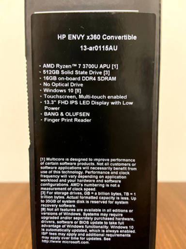 【Office付属】HP ENVYx360 Ryzen7【ノートPC】