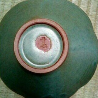 緑釉平鉢 青仁作 青仁  平鉢 5客　直径16cm高さ4.7cmの画像