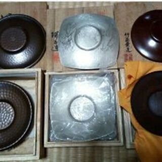 茶托セット　大黒文作　竹翁斎造　端正造