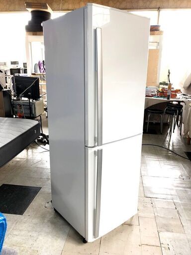札幌近郊　送料無料　2007年製　三菱 ノンフロン 冷凍冷蔵庫 MR-H26M-W ホワイト 256L 冷蔵庫