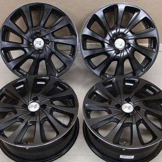 DOS D.O.S　TURBINⅡ　タービンⅡ17×6.5J 4H 100 ET45 ホイール 黒 (A394swxY)