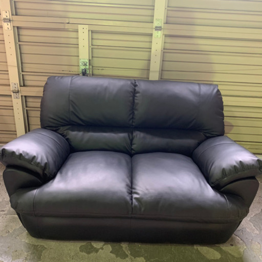 8/20 終 ニトリ 2人掛けソファ 合皮 レザー 2P 2シーター リビング 家具 ソファ NITORI 菊NS