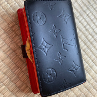 LOUIS VUITTON ルイヴィトン モノグラム マットブラック がま口 二