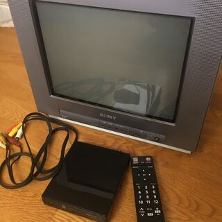 【差し上げます】SONY製14inchブラウン管テレビ＋BUFF...