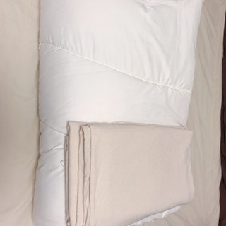 【セミダブル】掛け布団（ニトリ）カバー付き