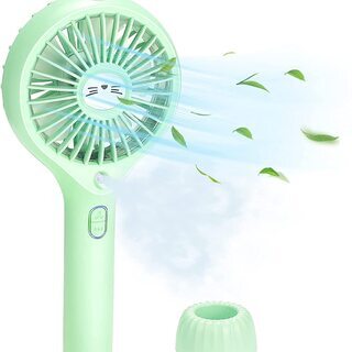 手持ち扇風機 ハンディファン 携帯扇風機 ミストファン(ブラック)の画像