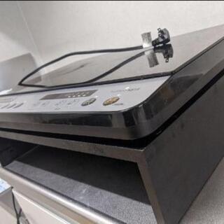 アイリスオーヤマ 2口 IHコンロ　IHK-W12-B スタンド付き★の画像