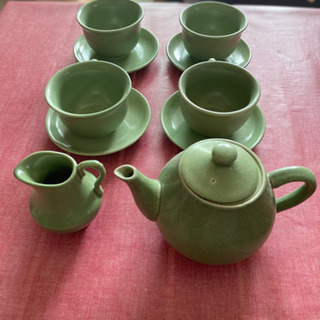 ベトナム製　セラドン焼き　茶器セット