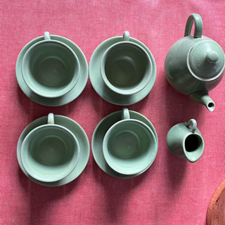 ベトナム製　セラドン焼き　茶器セットの画像