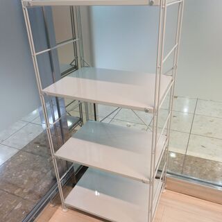 オフィス用家具　【アルミ棚（三段）】
