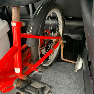 あげます　18インチ　補助輪自転車　赤　男の子女の子の画像