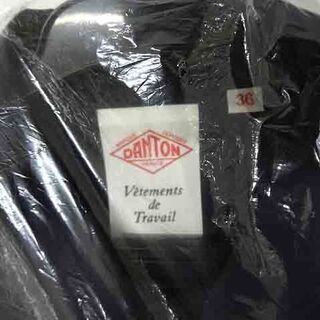 【恵庭】DANTON/ダントン　Tシャツ　ブラウス　ワークシャツ　半袖　ネイビー　36　レディース　未使用品　PayPay支払いOK！の画像