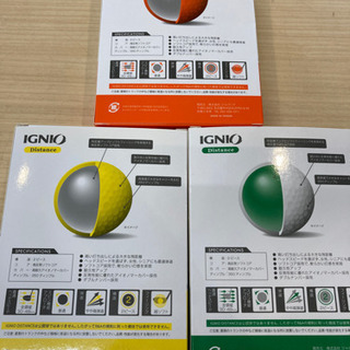 【中古美品】　IGNIO ゴルフボール　3色まとめの画像