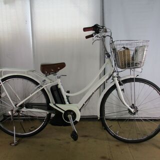 ★中古電動自転車★Ｂ402 BS アシスタ　Polku　ホワイト　8.9Aｈ　バッテリー新品付き【26インチ】