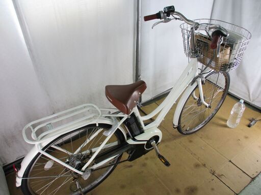 ★中古電動自転車★Ｂ402 BS アシスタ　Polku　ホワイト　8.9Aｈ　バッテリー新品付き【26インチ】