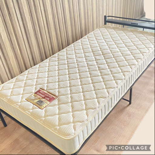 美品⭐️ニトリ　パイプベッド　マットセット　シングル