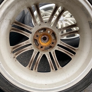 コンパクトカー　ホイール　ホワイトポリッシュの画像