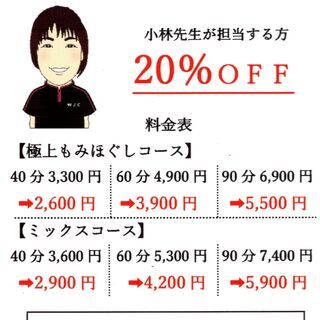新スタッフ加入キャンペーン開催!!　20％割引！！
