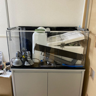 900×450×450アクリル水槽オーバーフロー台付フルセット（中古）