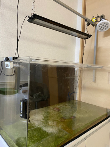 900×450×450アクリル水槽オーバーフロー台付フルセット（中古）